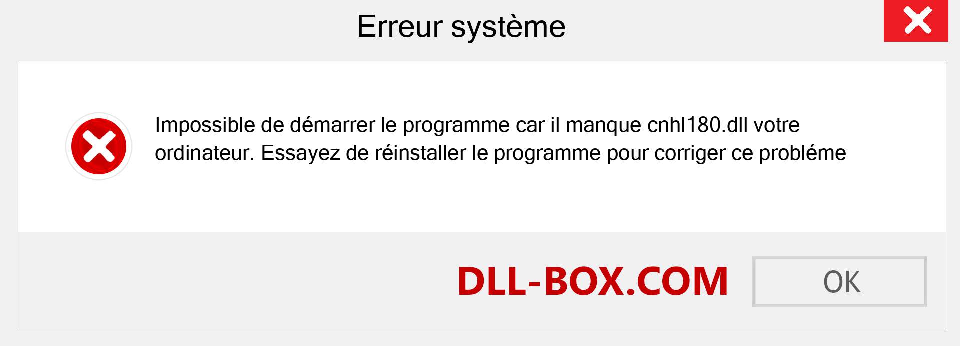 Le fichier cnhl180.dll est manquant ?. Télécharger pour Windows 7, 8, 10 - Correction de l'erreur manquante cnhl180 dll sur Windows, photos, images