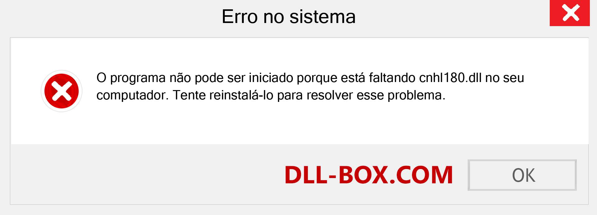 Arquivo cnhl180.dll ausente ?. Download para Windows 7, 8, 10 - Correção de erro ausente cnhl180 dll no Windows, fotos, imagens